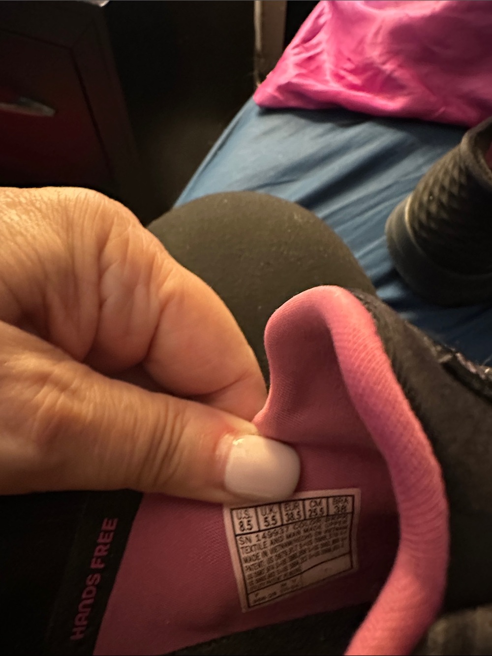 Skechers Gray Knit Athletic Slip-On Sneakers with Pink Lining - Picture 4 of 4